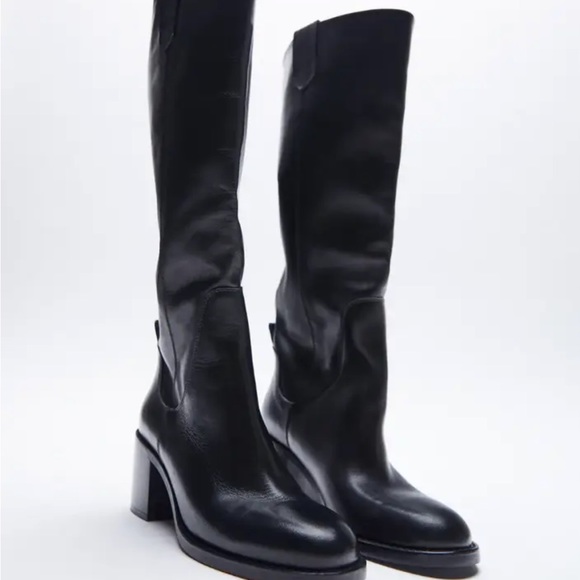 Zara Block Heel Boots - Picture 7 of 12